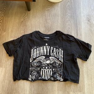 Johnny Cash cropped tee